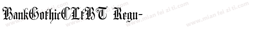 BankGothicCLtBT Regu字体转换
